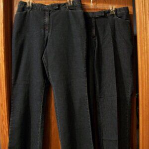 Coldwater Creek Aspenwood Extend Tab Jeans Lot of 2 Preowned Sz 16